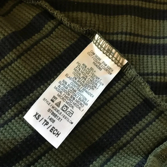 Splendid Thermal Cardigan Womens Size XS Draped Oversized Black Army Green - Picture 6 of 8